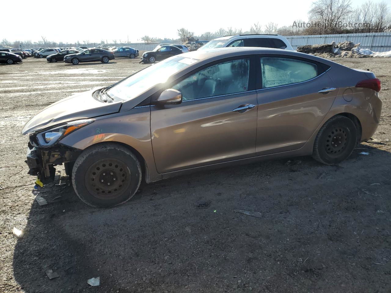 2016 Hyundai Elantra Se Brown vin: KMHDH4AHXGU623663