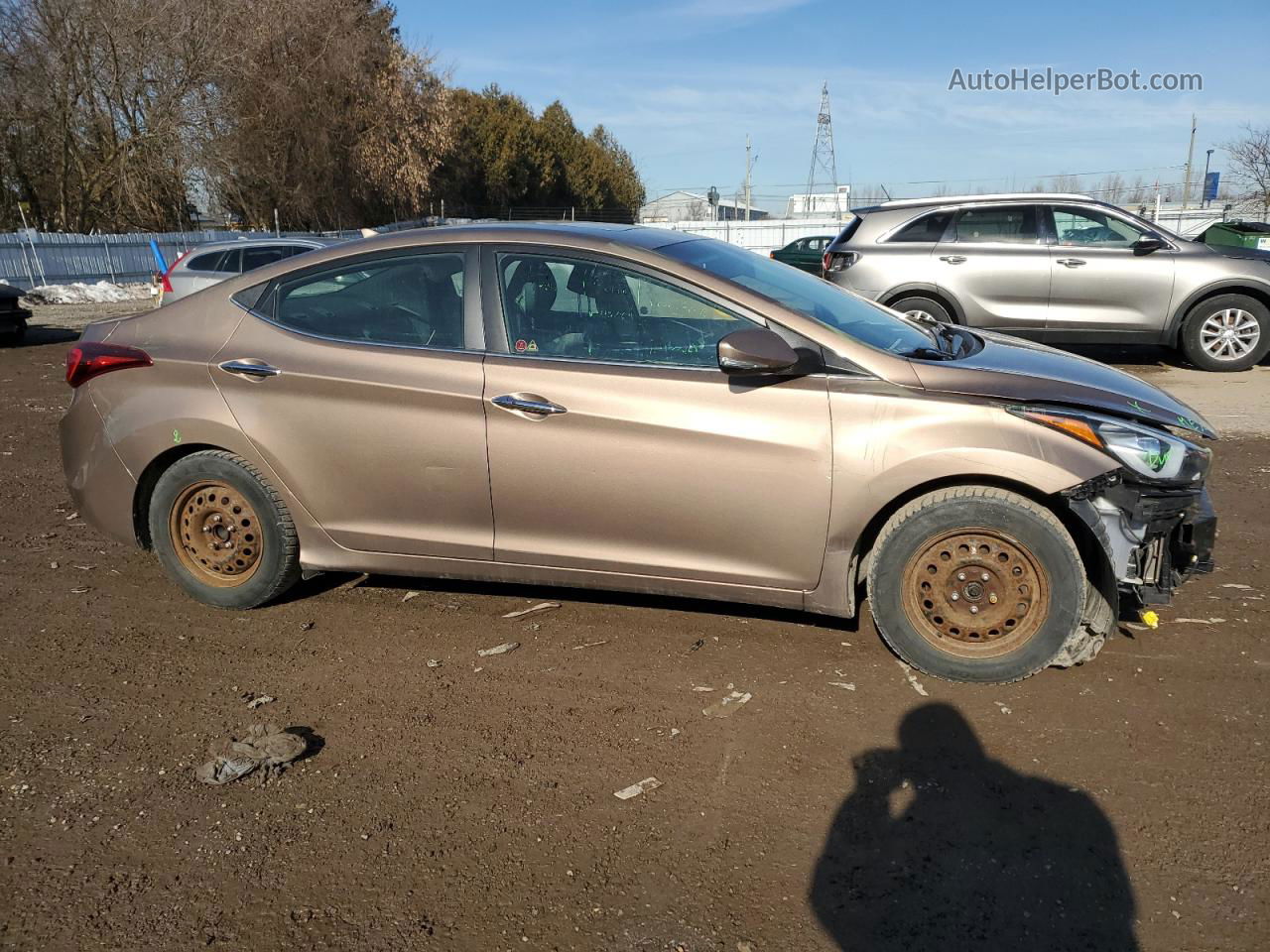 2016 Hyundai Elantra Se Brown vin: KMHDH4AHXGU623663