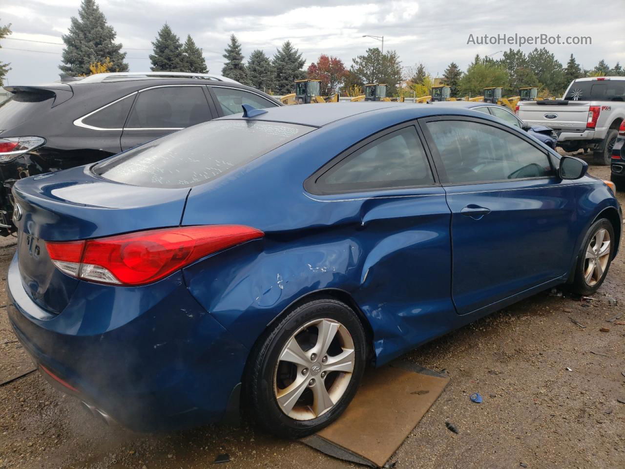 2013 Hyundai Elantra Coupe Gs Blue vin: KMHDH6AE2DU023734