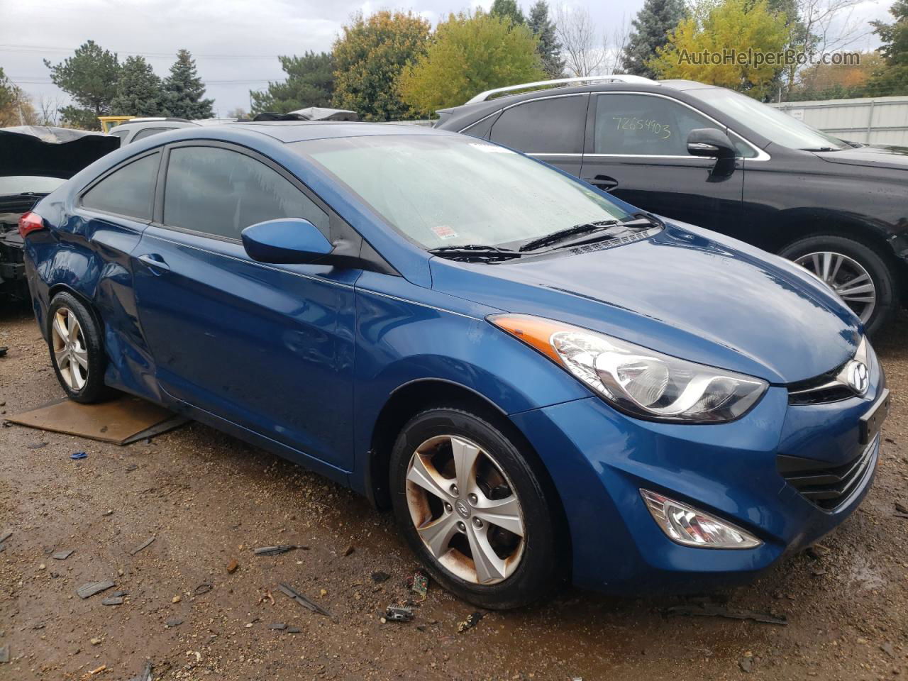 2013 Hyundai Elantra Coupe Gs Blue vin: KMHDH6AE2DU023734