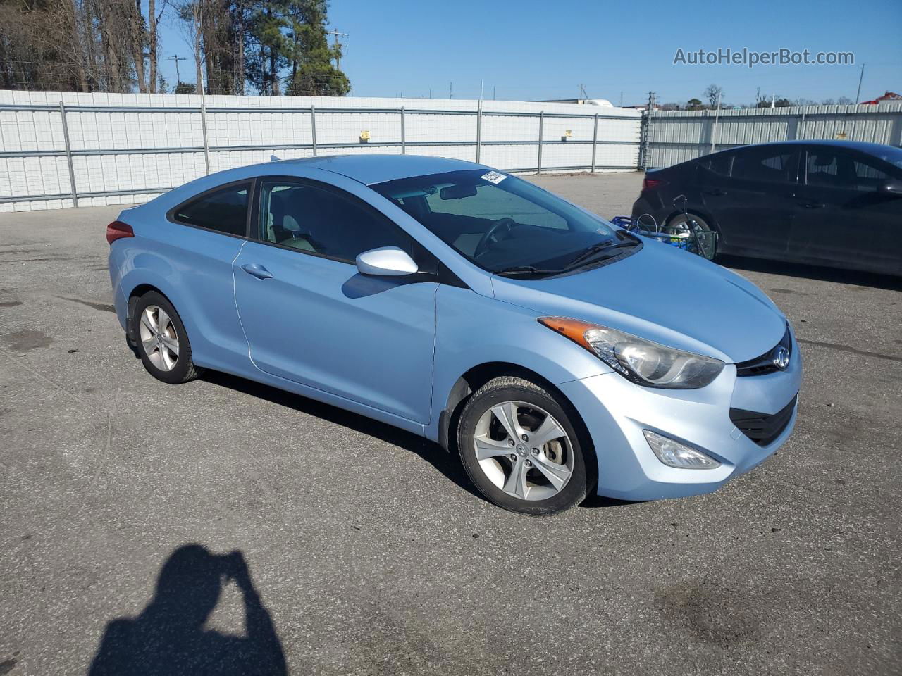 2013 Hyundai Elantra Coupe Gs Blue vin: KMHDH6AE3DU011950