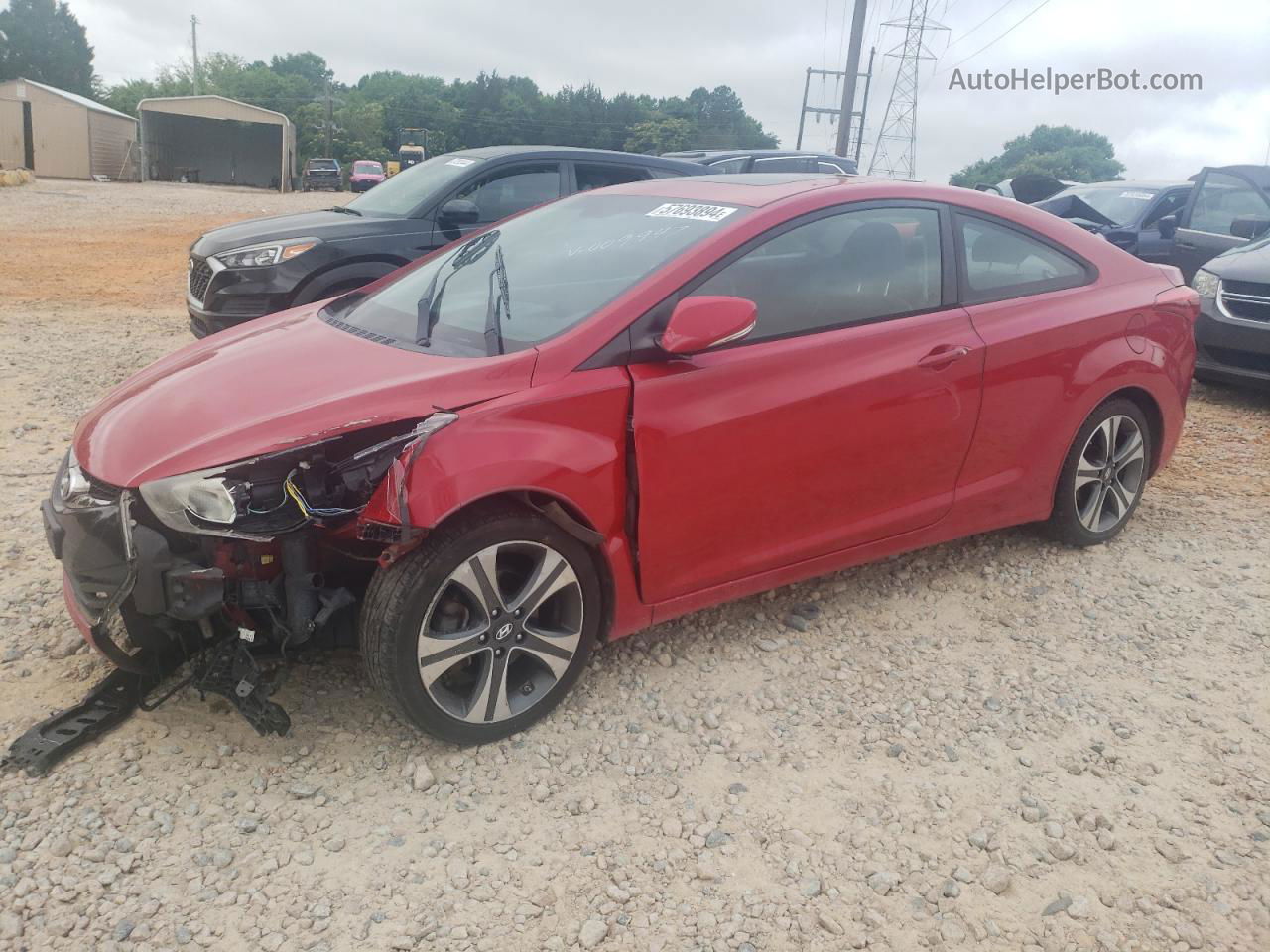 2013 Hyundai Elantra Coupe Gs Red vin: KMHDH6AE4DU009947