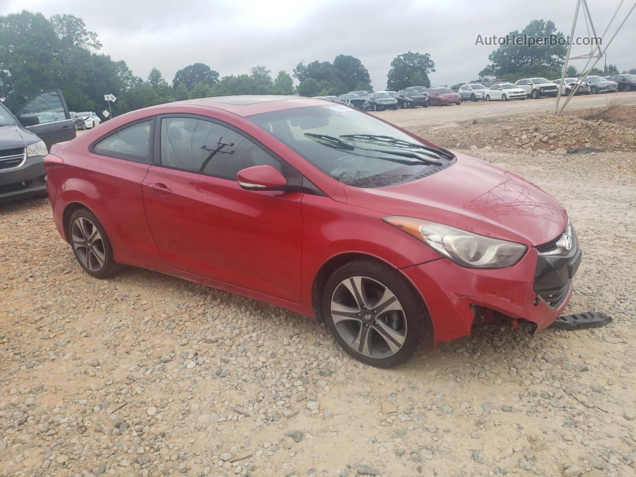 2013 Hyundai Elantra Coupe Gs Red vin: KMHDH6AE4DU009947