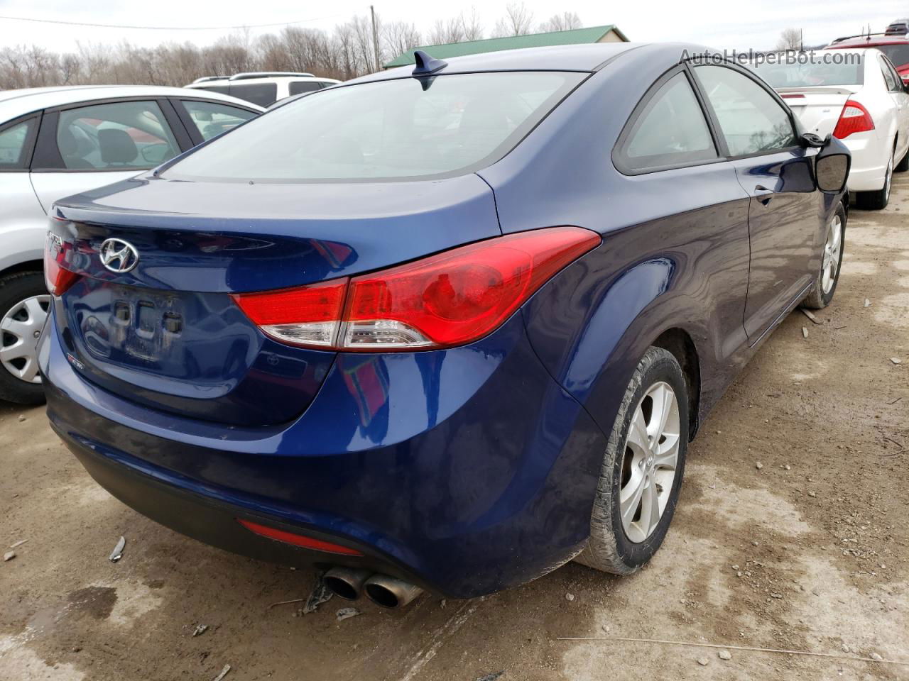 2013 Hyundai Elantra Coupe Gs Blue vin: KMHDH6AE5DU014624