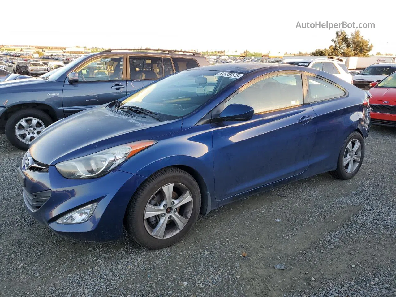 2013 Hyundai Elantra Coupe Gs Blue vin: KMHDH6AE5DU019595