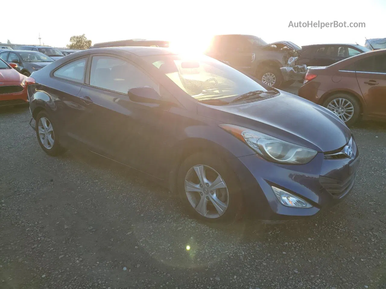 2013 Hyundai Elantra Coupe Gs Blue vin: KMHDH6AE5DU019595