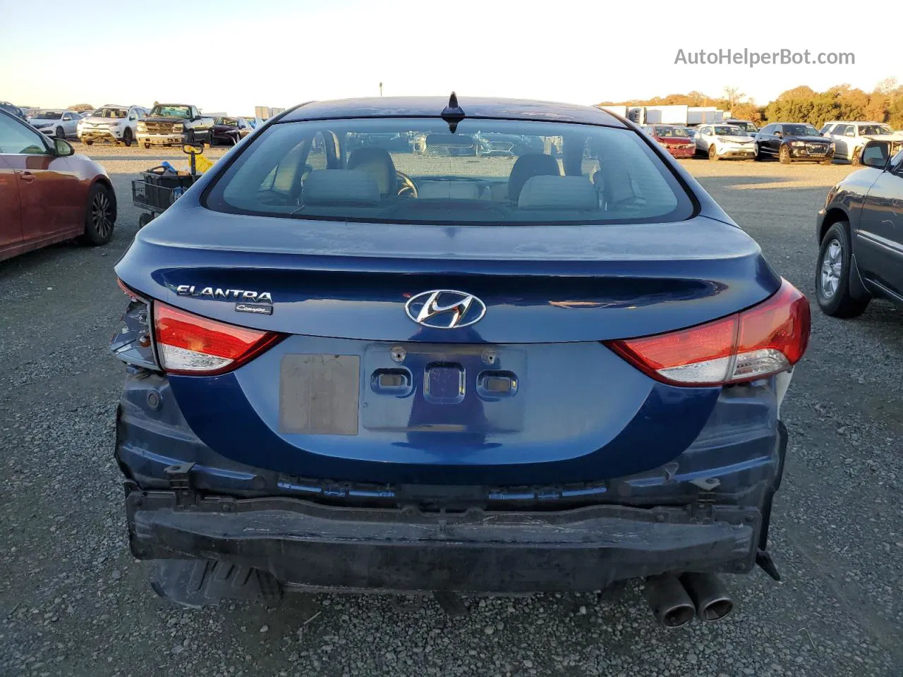 2013 Hyundai Elantra Coupe Gs Blue vin: KMHDH6AE5DU019595