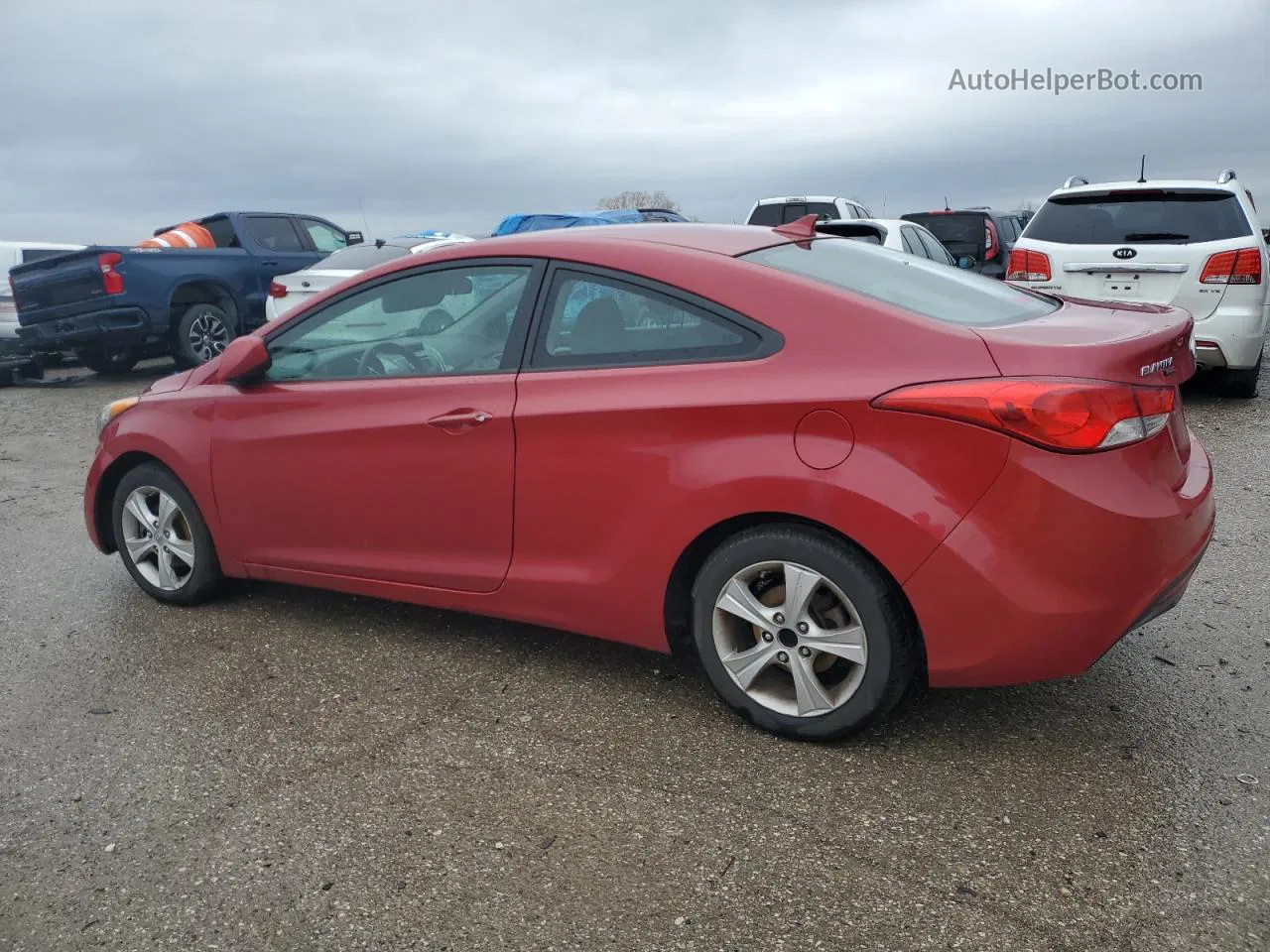 2013 Hyundai Elantra Coupe Gs Red vin: KMHDH6AE5DU023694