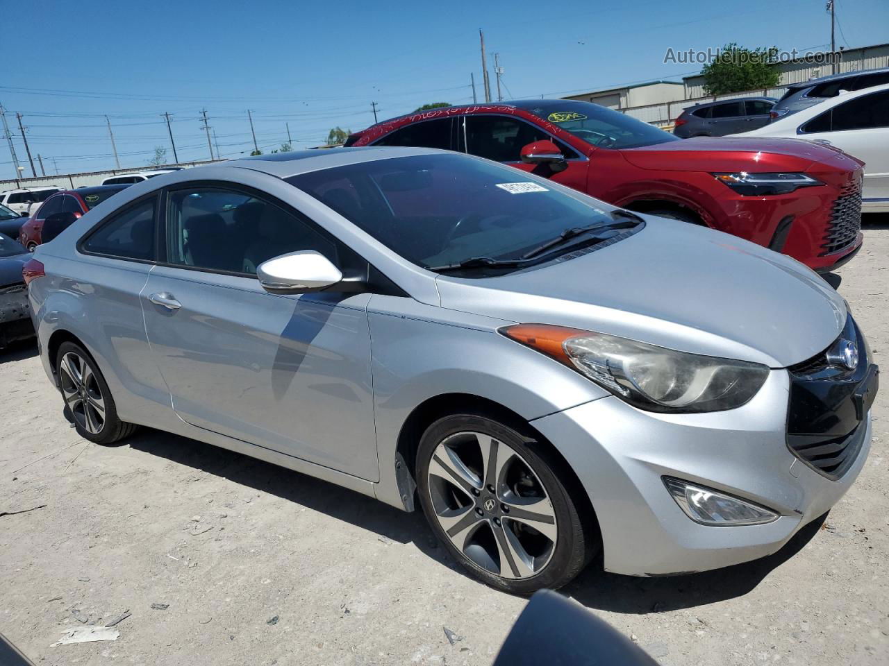 2013 Hyundai Elantra Coupe Gs Silver vin: KMHDH6AE6DU013451