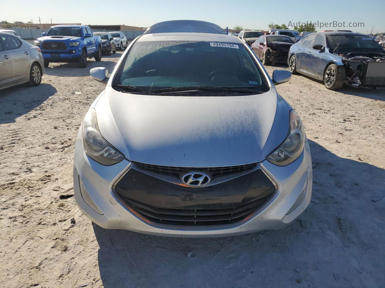 2013 Hyundai Elantra Coupe Gs Silver vin: KMHDH6AE8DU009627