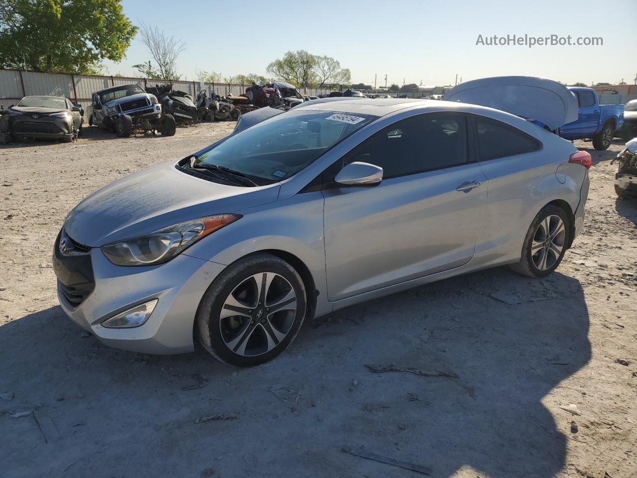 2013 Hyundai Elantra Coupe Gs Silver vin: KMHDH6AE8DU009627