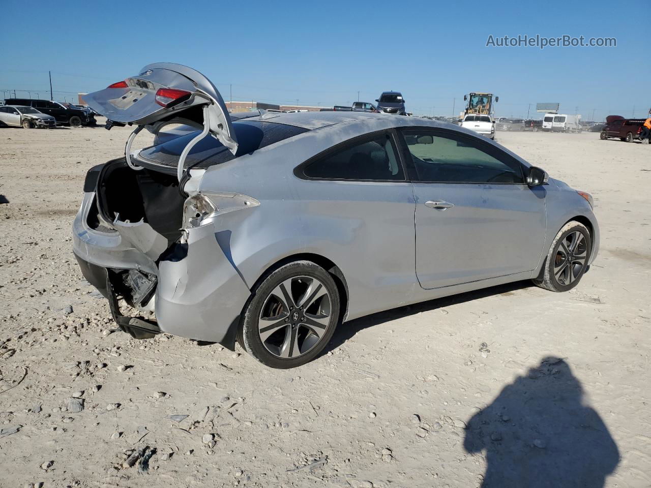 2013 Hyundai Elantra Coupe Gs Silver vin: KMHDH6AE8DU009627