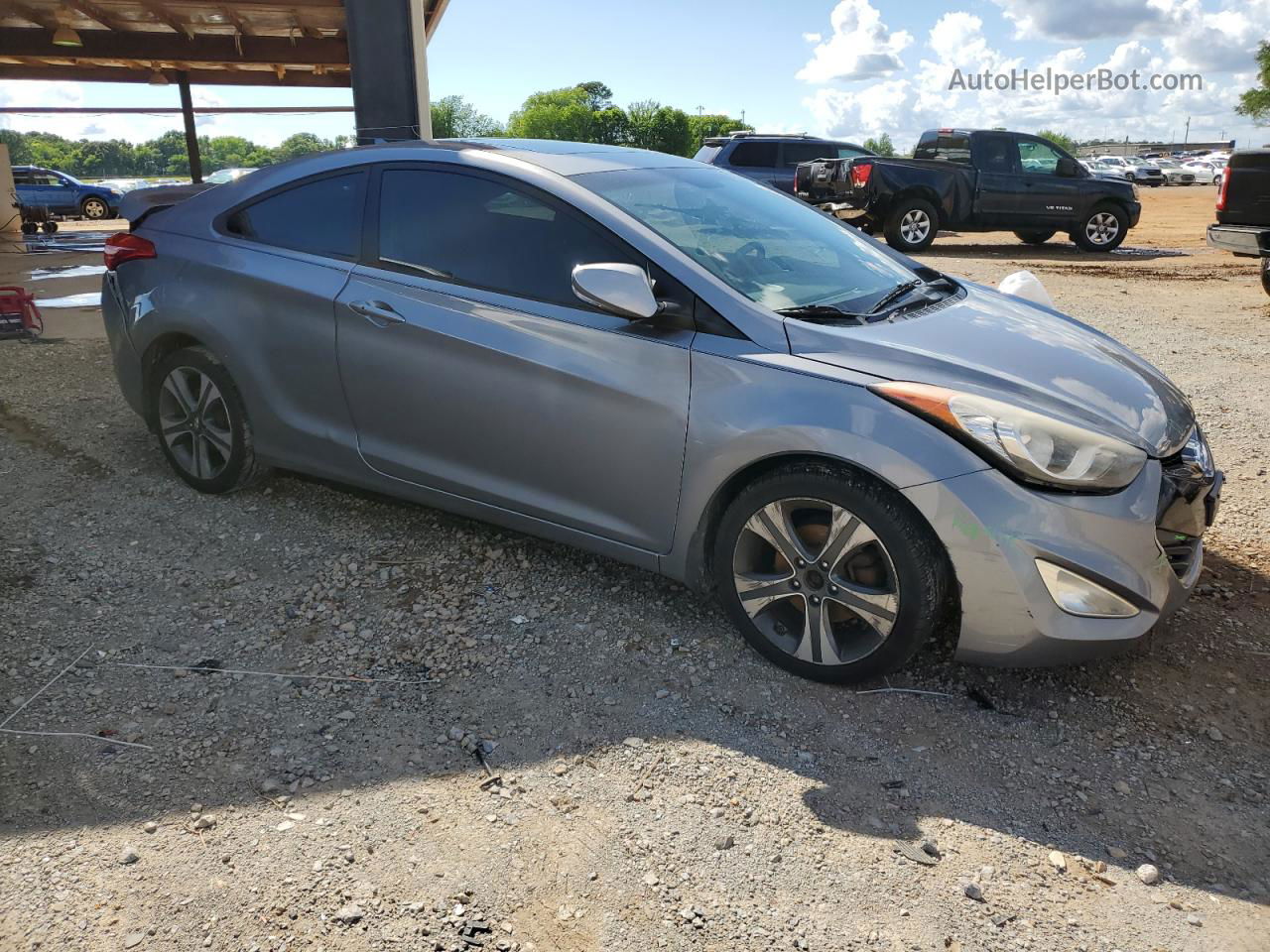 2013 Hyundai Elantra Coupe Gs Gray vin: KMHDH6AE8DU012057