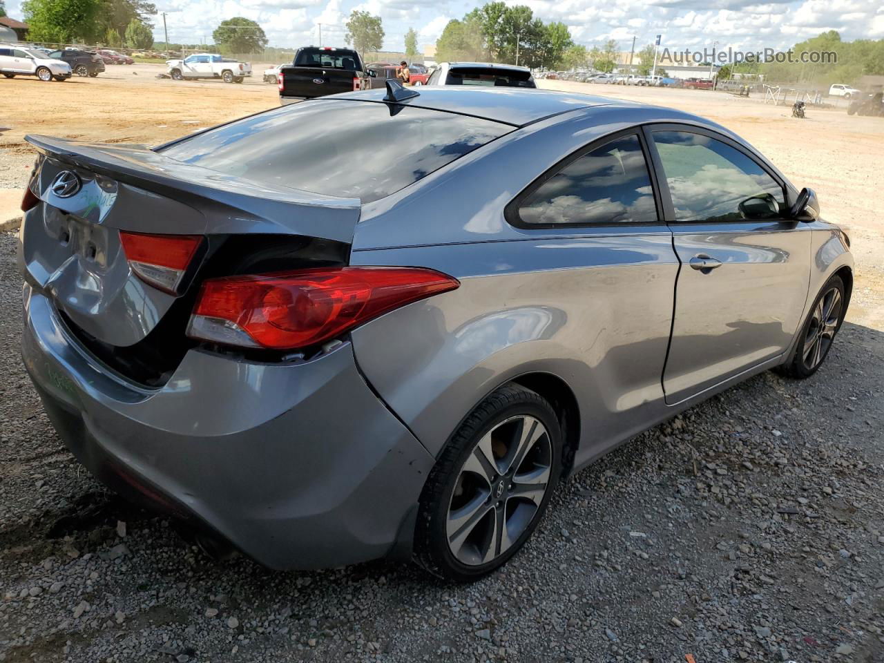 2013 Hyundai Elantra Coupe Gs Gray vin: KMHDH6AE8DU012057