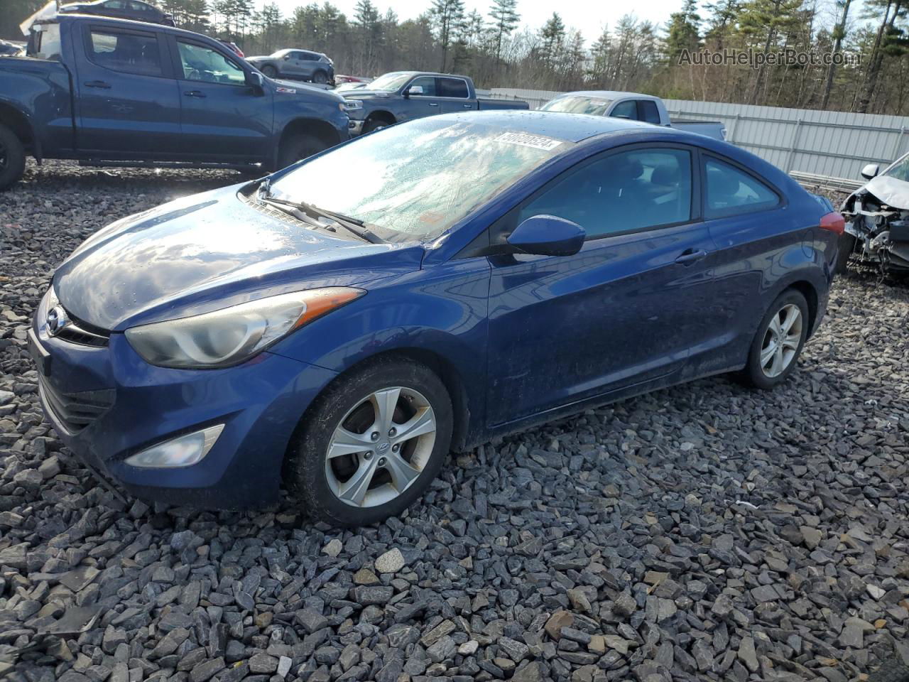 2013 Hyundai Elantra Coupe Gs Blue vin: KMHDH6AE8DU018599