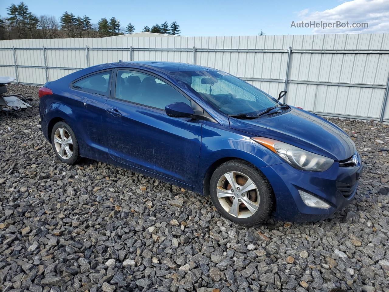 2013 Hyundai Elantra Coupe Gs Синий vin: KMHDH6AE8DU018599