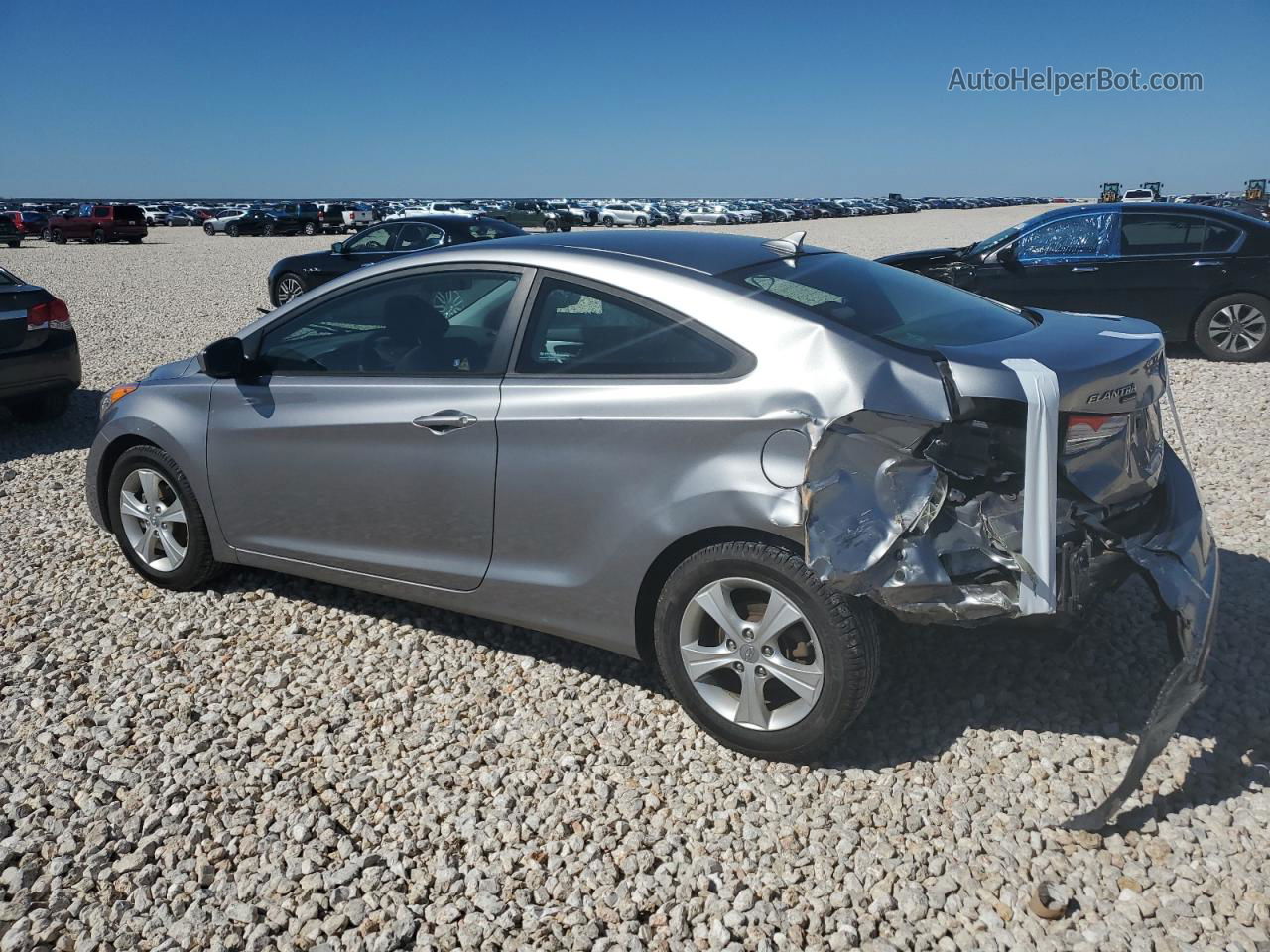 2013 Hyundai Elantra Coupe Gs Gray vin: KMHDH6AE8DU023561