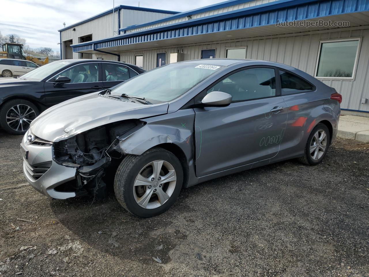 2013 Hyundai Elantra Coupe Gs Silver vin: KMHDH6AE9DU004422