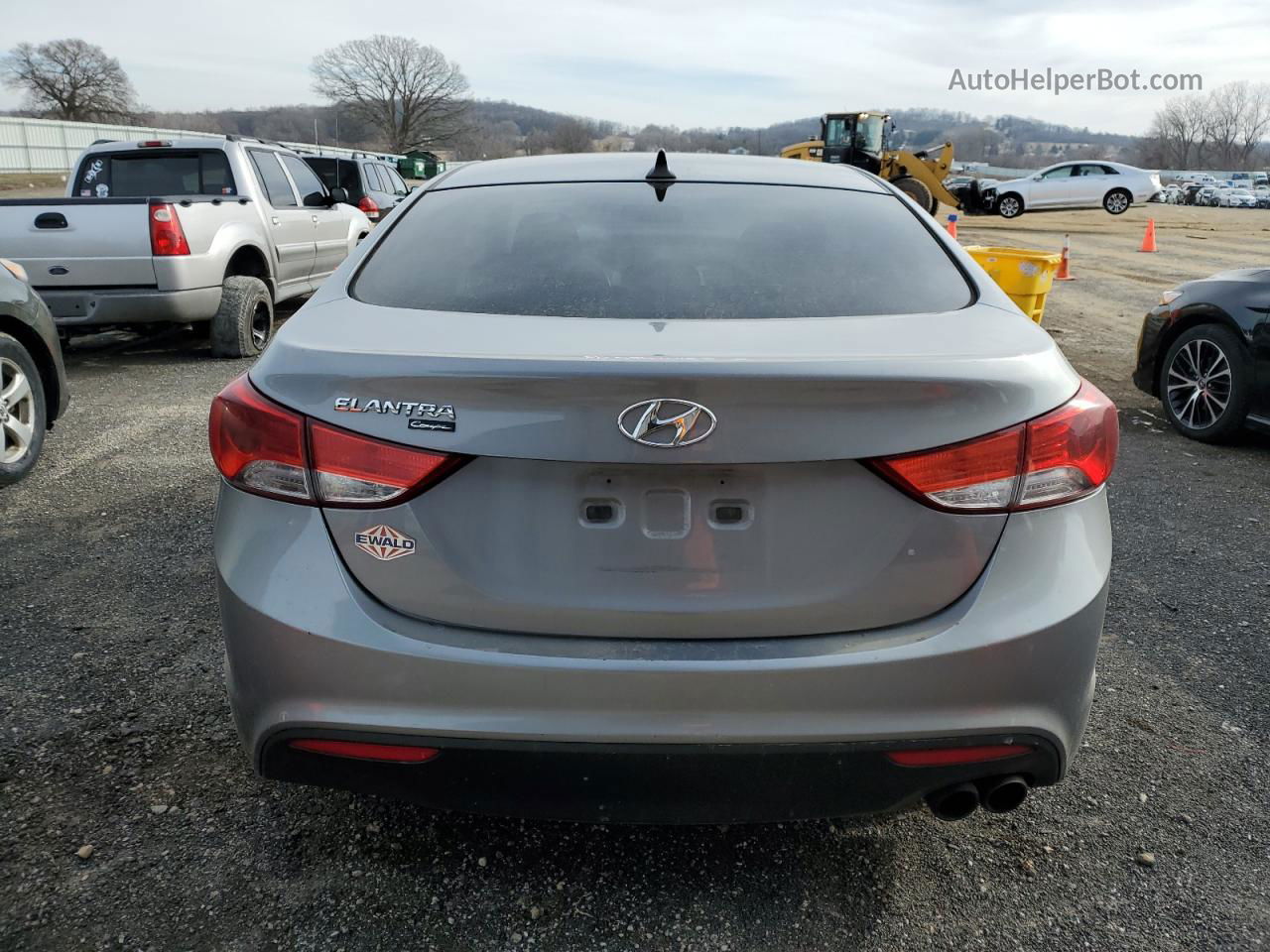 2013 Hyundai Elantra Coupe Gs Silver vin: KMHDH6AE9DU004422