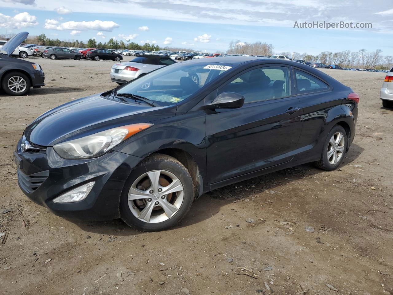 2013 Hyundai Elantra Coupe Gs Черный vin: KMHDH6AE9DU014335