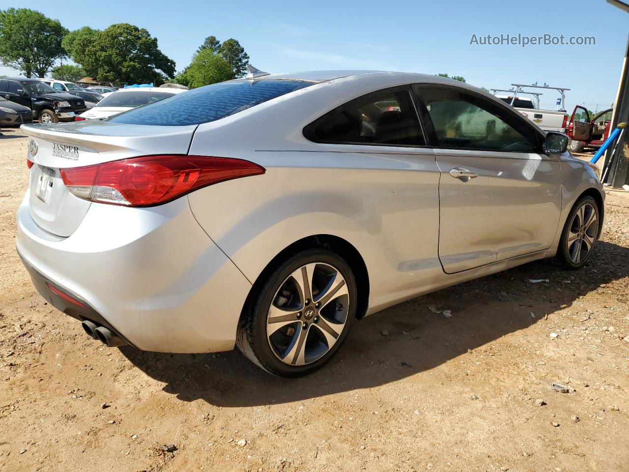 2013 Hyundai Elantra Coupe Gs Silver vin: KMHDH6AEXDU018104