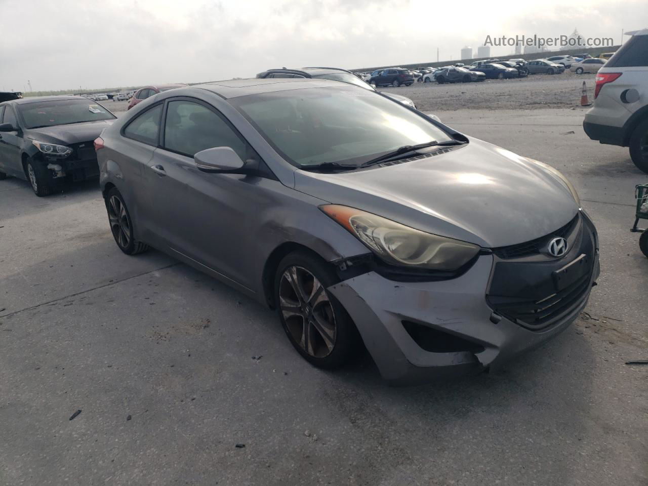 2013 Hyundai Elantra Coupe Gs Silver vin: KMHDH6AEXDU019334