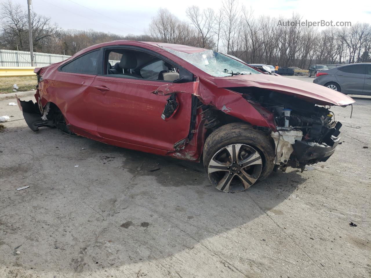 2014 Hyundai Elantra Coupe Gs Maroon vin: KMHDH6AH2EU029139