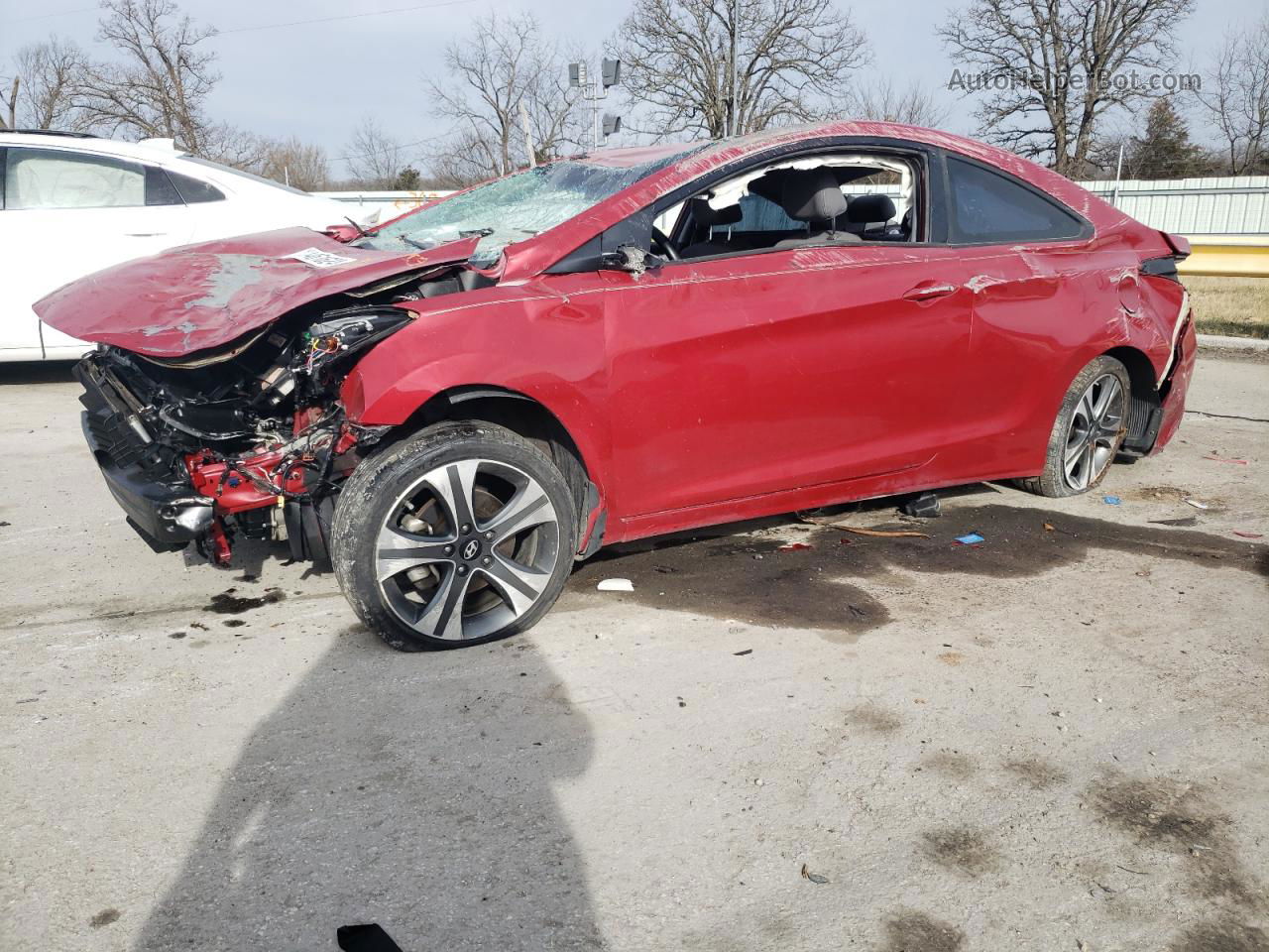 2014 Hyundai Elantra Coupe Gs Maroon vin: KMHDH6AH2EU029139