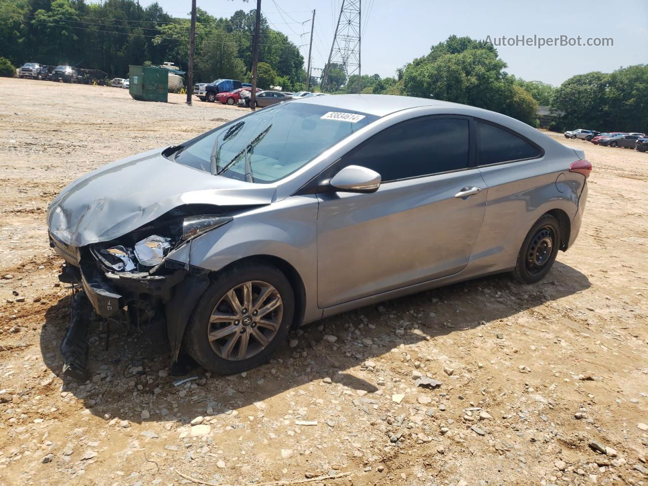 2014 Hyundai Elantra Coupe Gs Gray vin: KMHDH6AH3EU029084