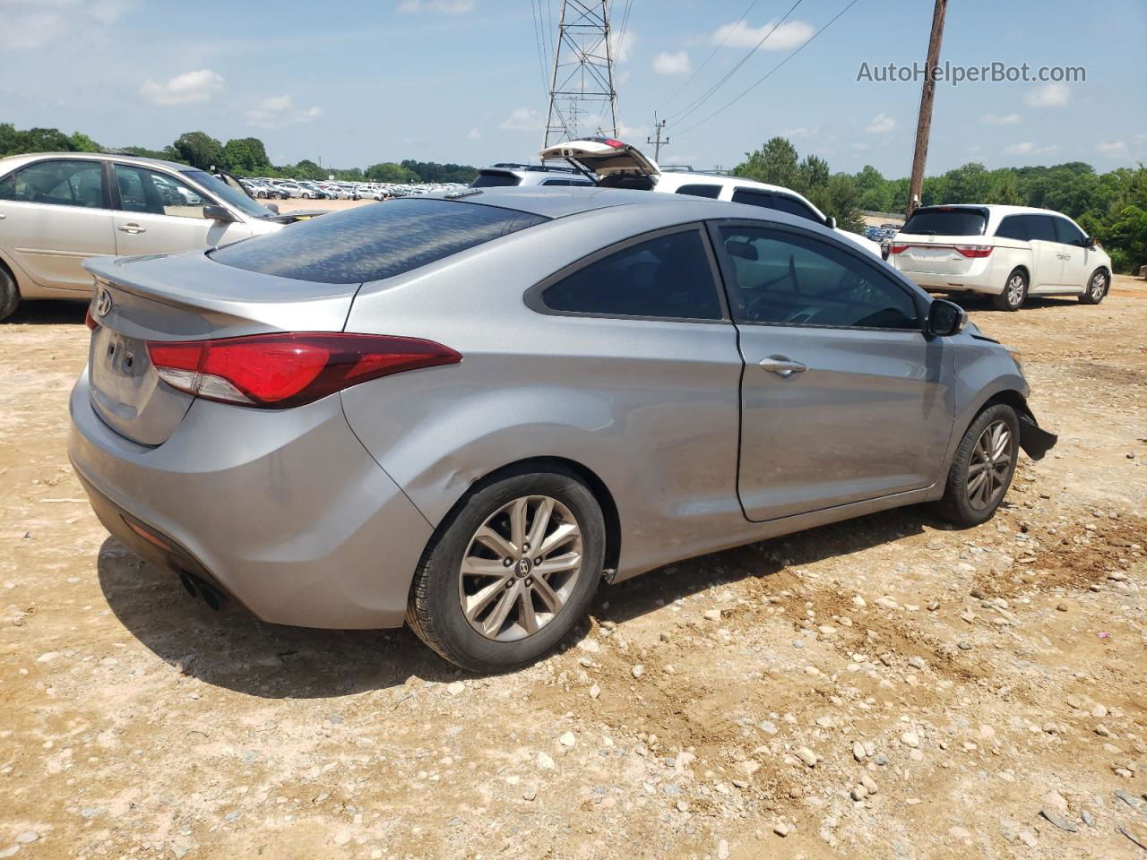 2014 Hyundai Elantra Coupe Gs Gray vin: KMHDH6AH3EU029084