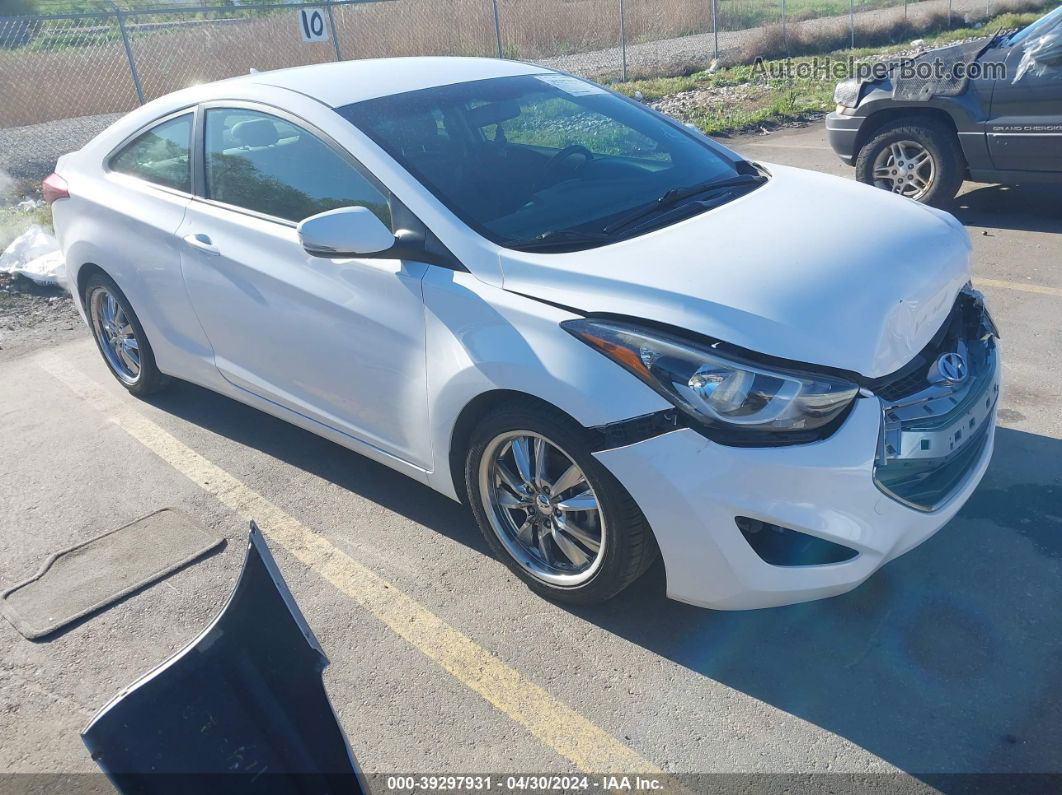 2014 Hyundai Elantra White vin: KMHDH6AH5EU024338