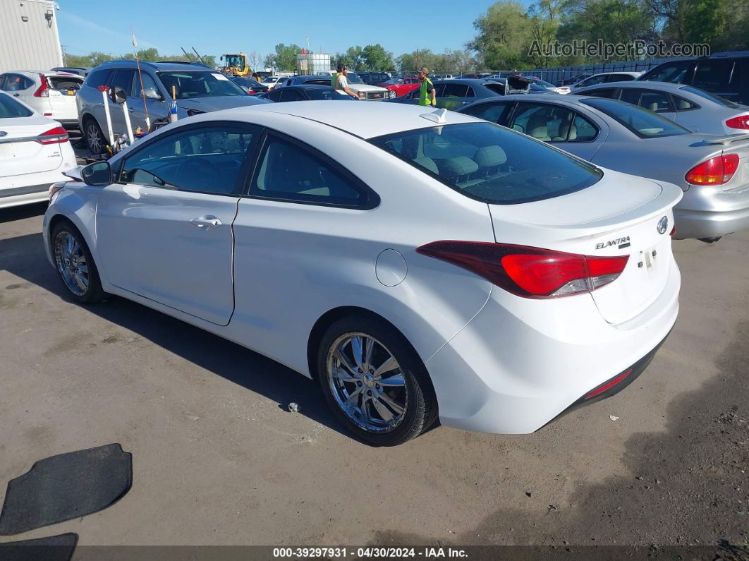 2014 Hyundai Elantra White vin: KMHDH6AH5EU024338