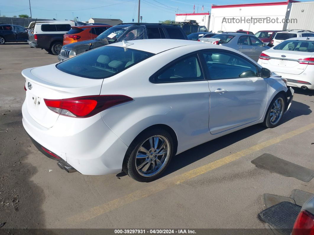 2014 Hyundai Elantra White vin: KMHDH6AH5EU024338