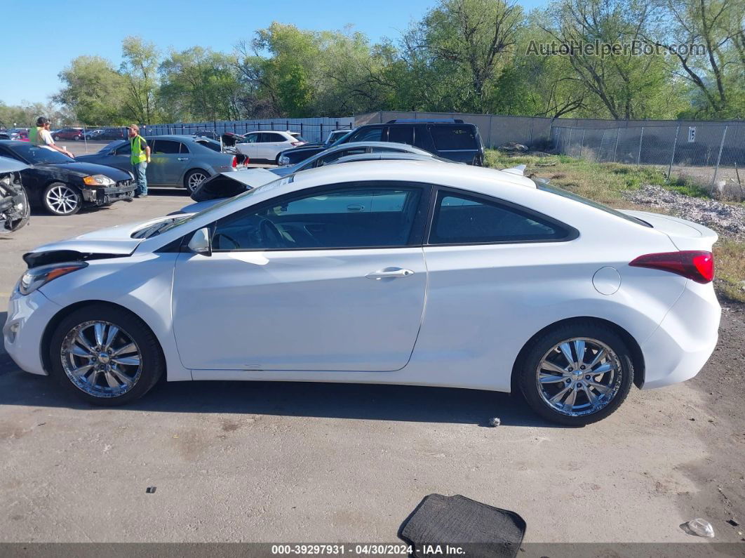 2014 Hyundai Elantra White vin: KMHDH6AH5EU024338