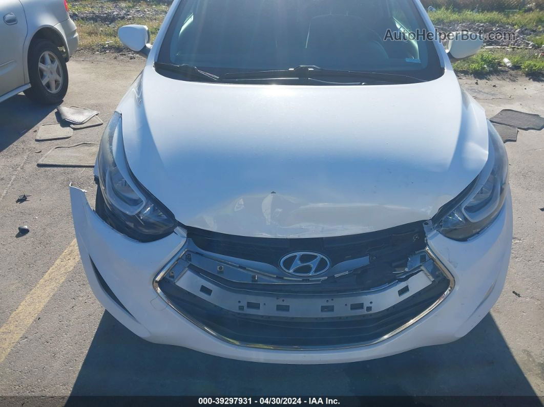 2014 Hyundai Elantra White vin: KMHDH6AH5EU024338