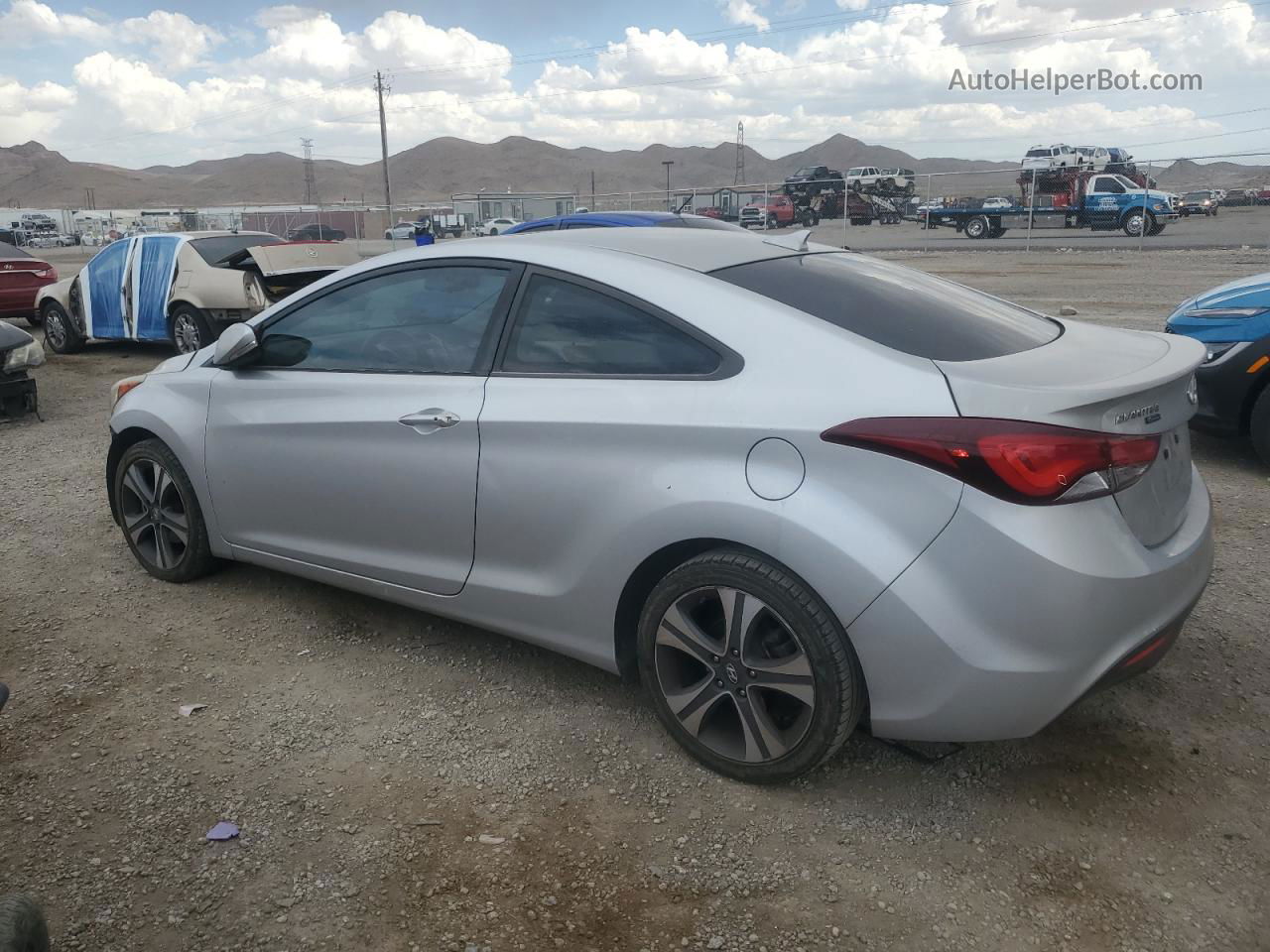 2014 Hyundai Elantra Coupe Gs Silver vin: KMHDH6AH7EU028522