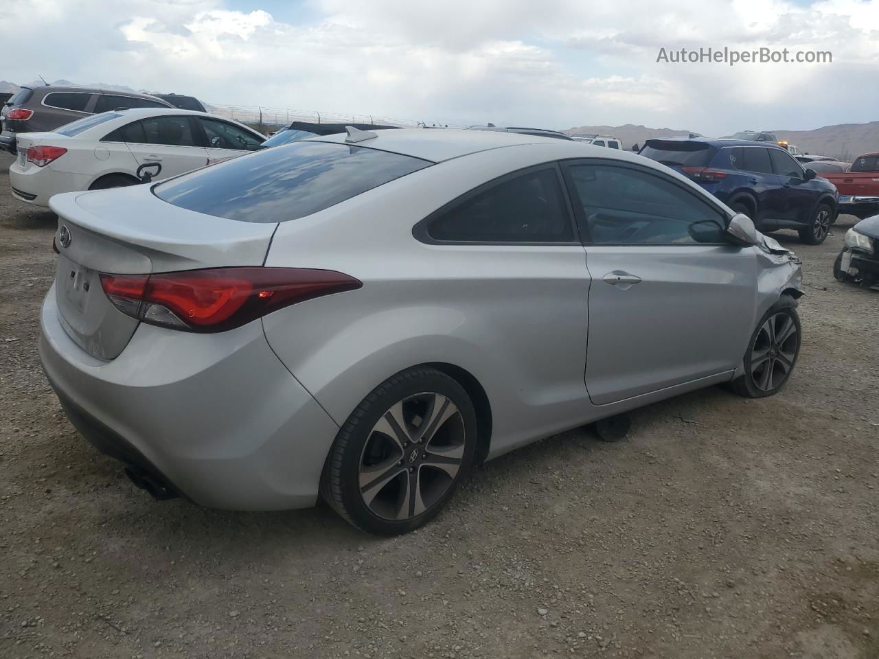 2014 Hyundai Elantra Coupe Gs Серебряный vin: KMHDH6AH7EU028522