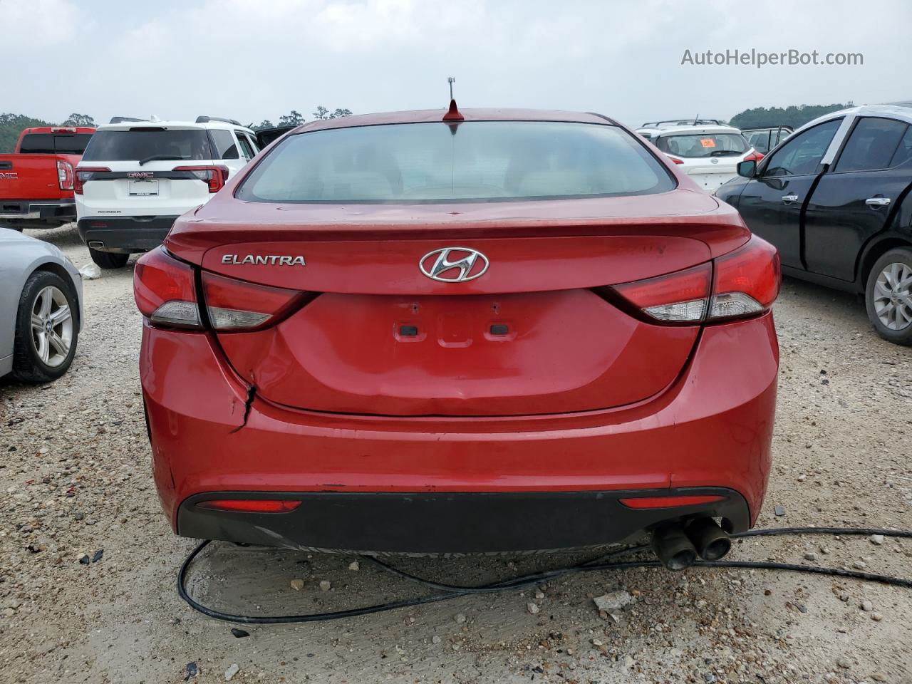 2014 Hyundai Elantra Coupe Gs Maroon vin: KMHDH6AH8EU029128