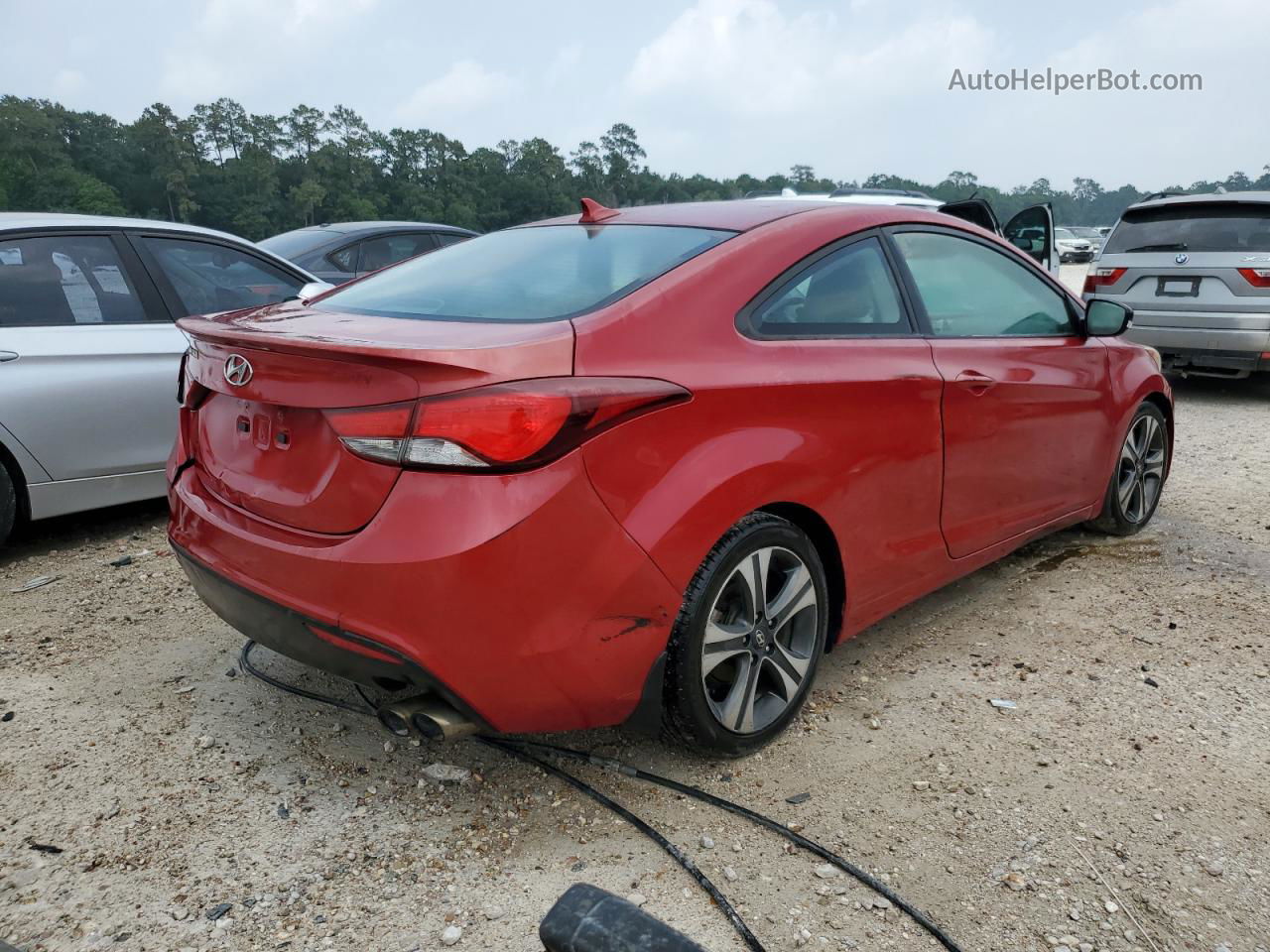 2014 Hyundai Elantra Coupe Gs Maroon vin: KMHDH6AH8EU029128