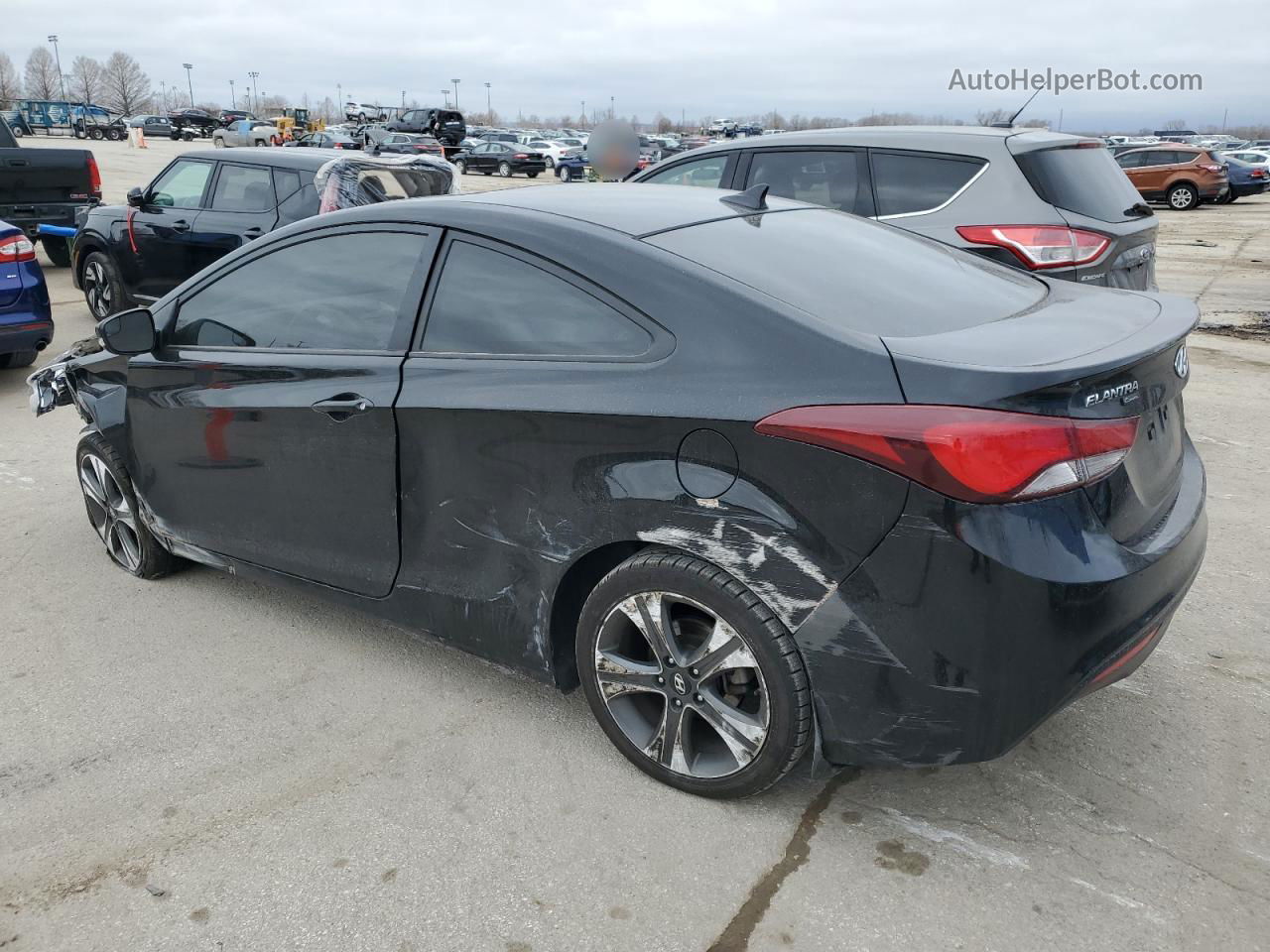 2014 Hyundai Elantra Coupe Gs Черный vin: KMHDH6AHXEU028482