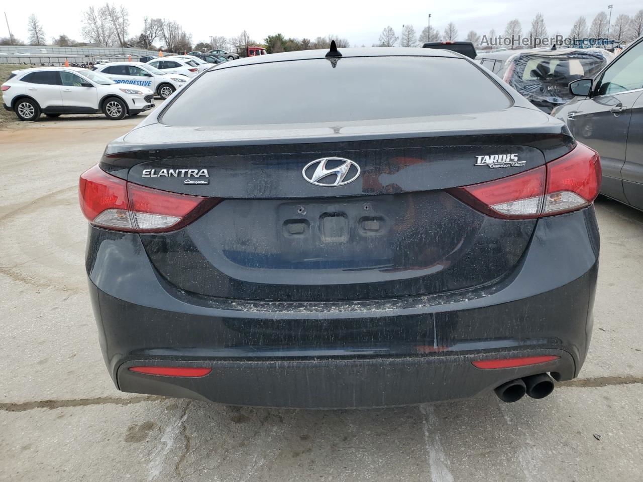 2014 Hyundai Elantra Coupe Gs Черный vin: KMHDH6AHXEU028482