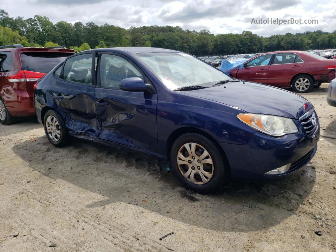 2010 Hyundai Elantra Blue Синий vin: KMHDU4AD0AU144507