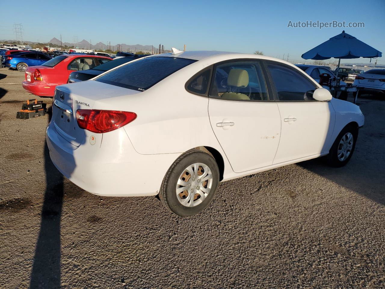 2010 Hyundai Elantra Blue White vin: KMHDU4AD2AU036387