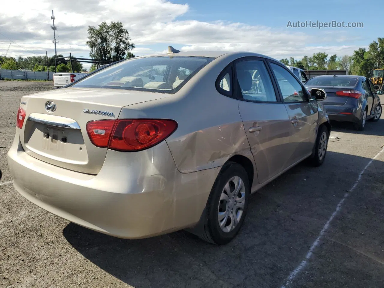 2010 Hyundai Elantra Blue Бежевый vin: KMHDU4AD2AU170980