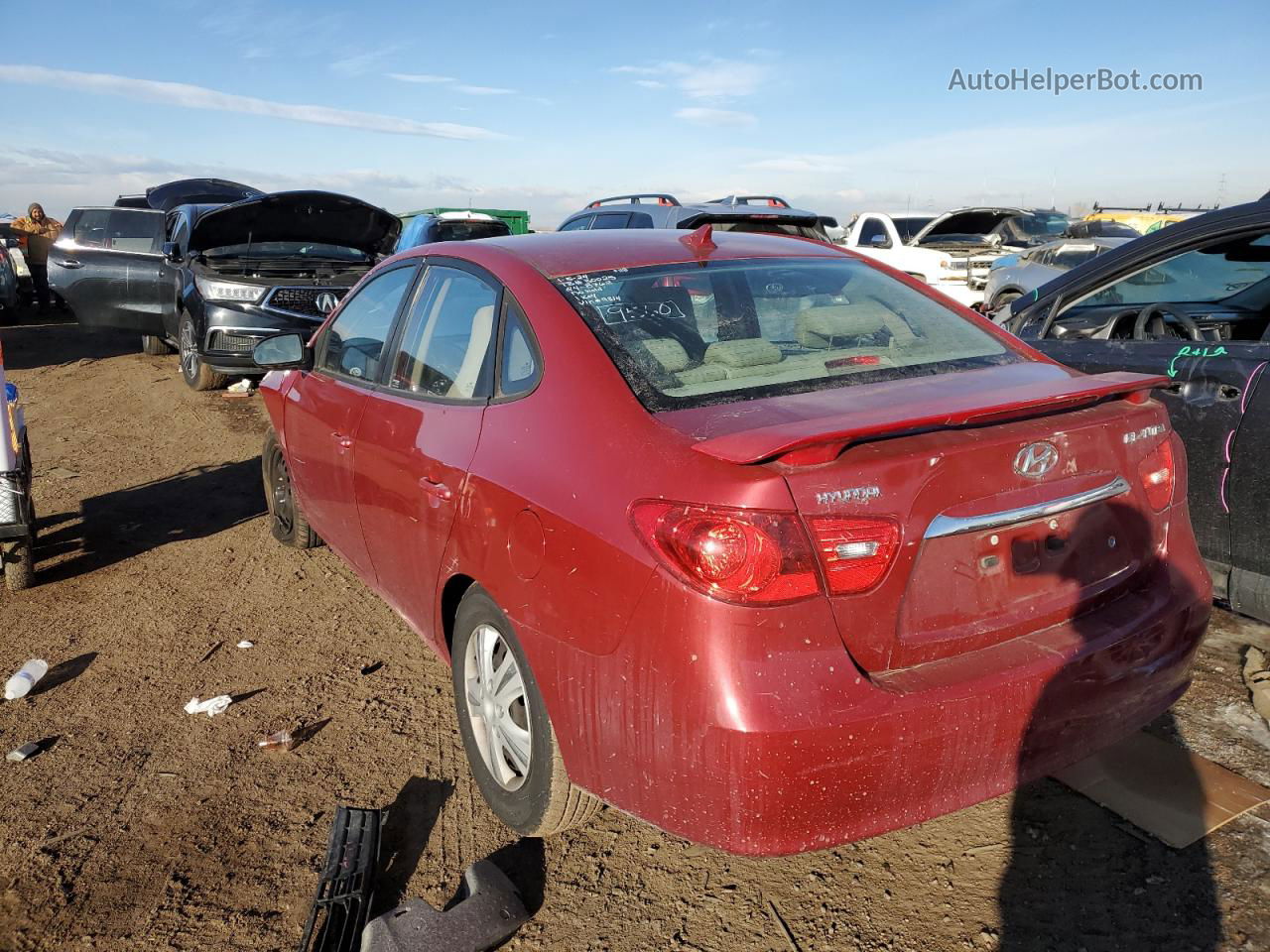 2010 Hyundai Elantra Blue Red vin: KMHDU4AD2AU909314