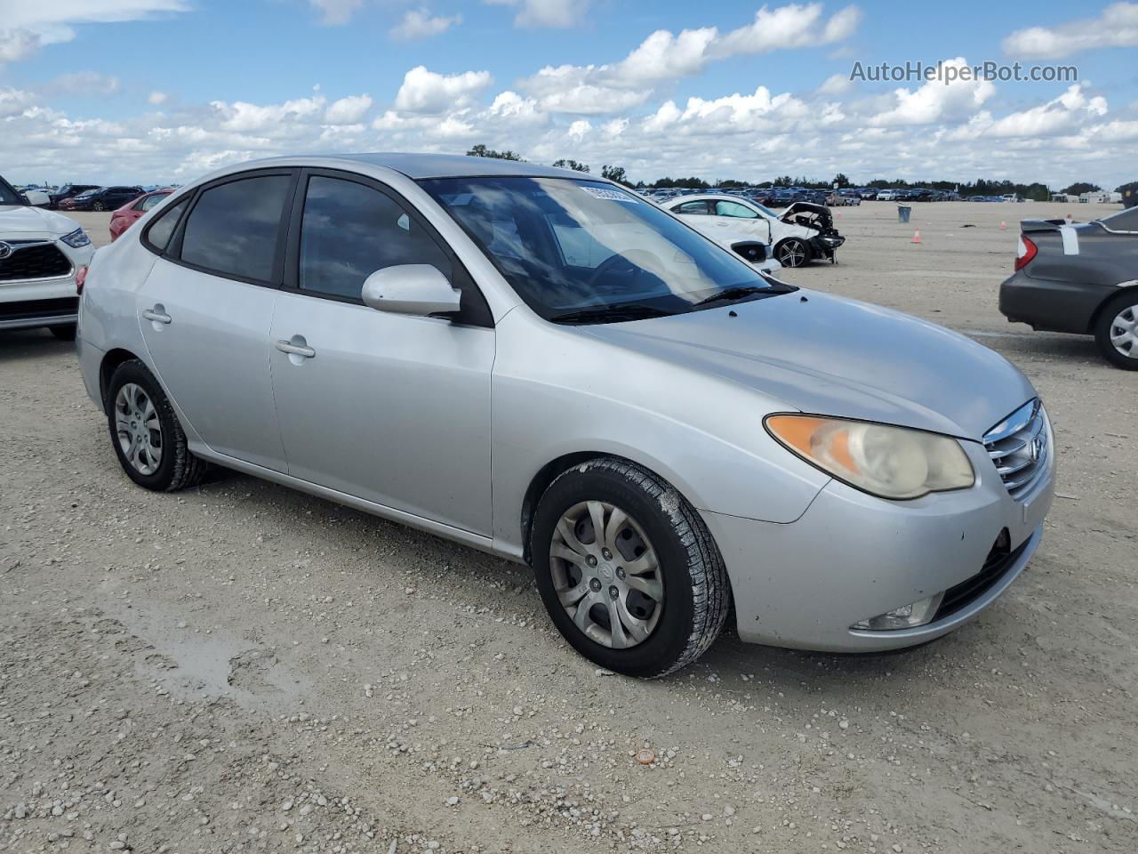 2010 Hyundai Elantra Blue Серебряный vin: KMHDU4AD2AU959503