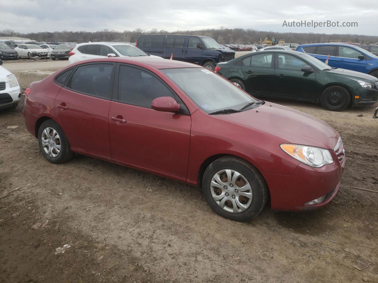 2010 Hyundai Elantra Blue Бордовый vin: KMHDU4AD3AU198111