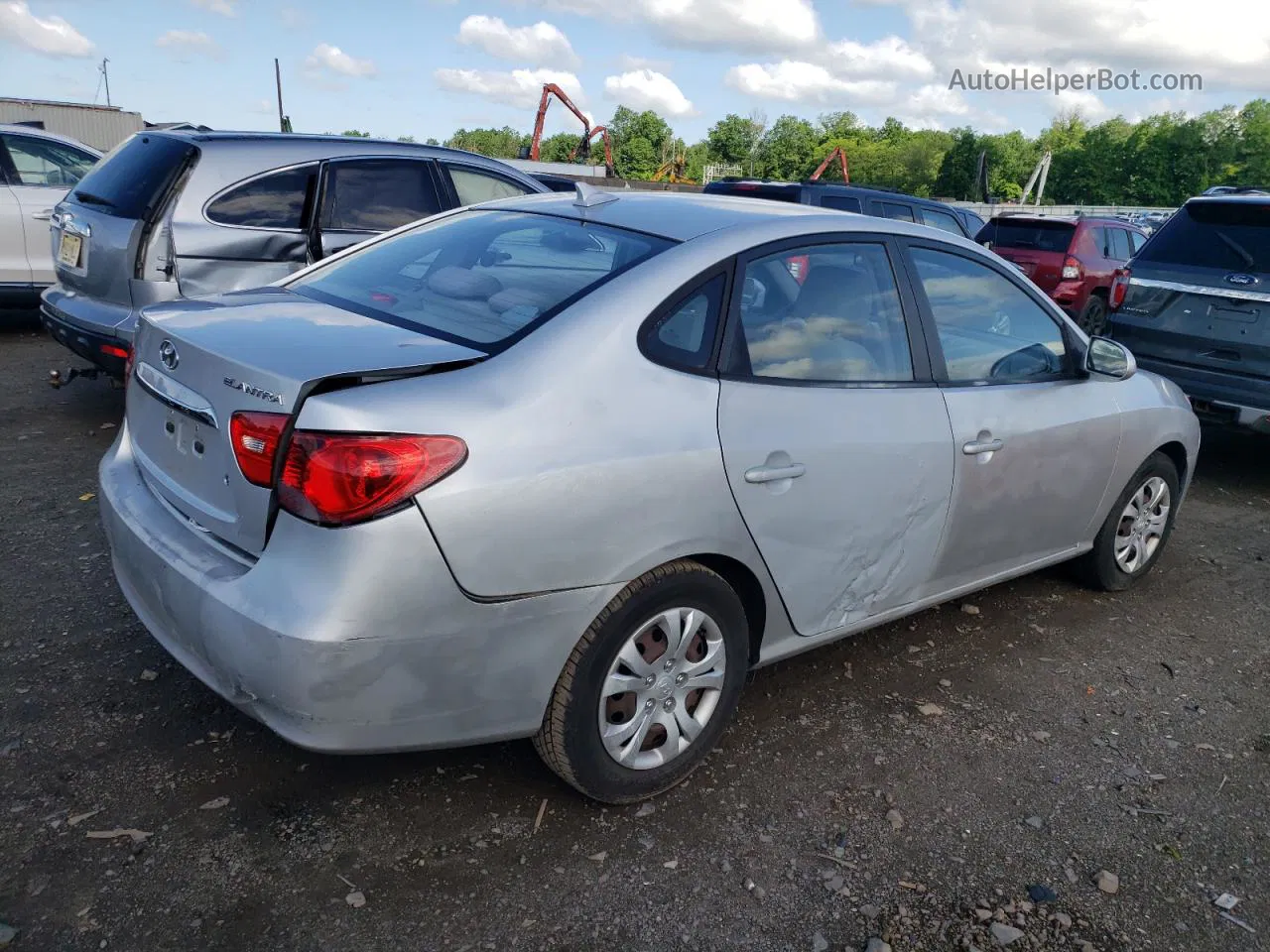 2010 Hyundai Elantra Blue Серебряный vin: KMHDU4AD3AU896010