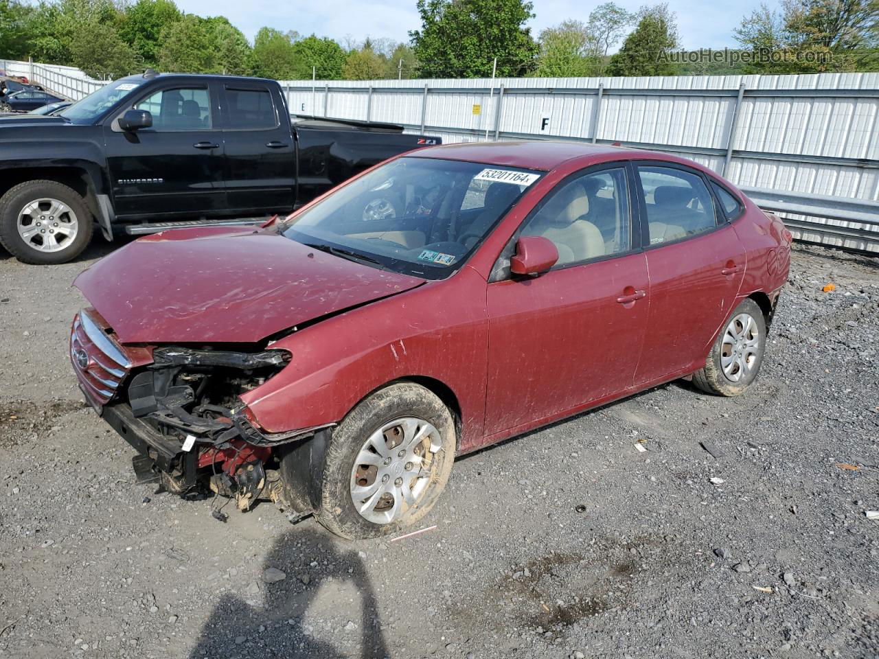 2010 Hyundai Elantra Blue Red vin: KMHDU4AD4AU156899