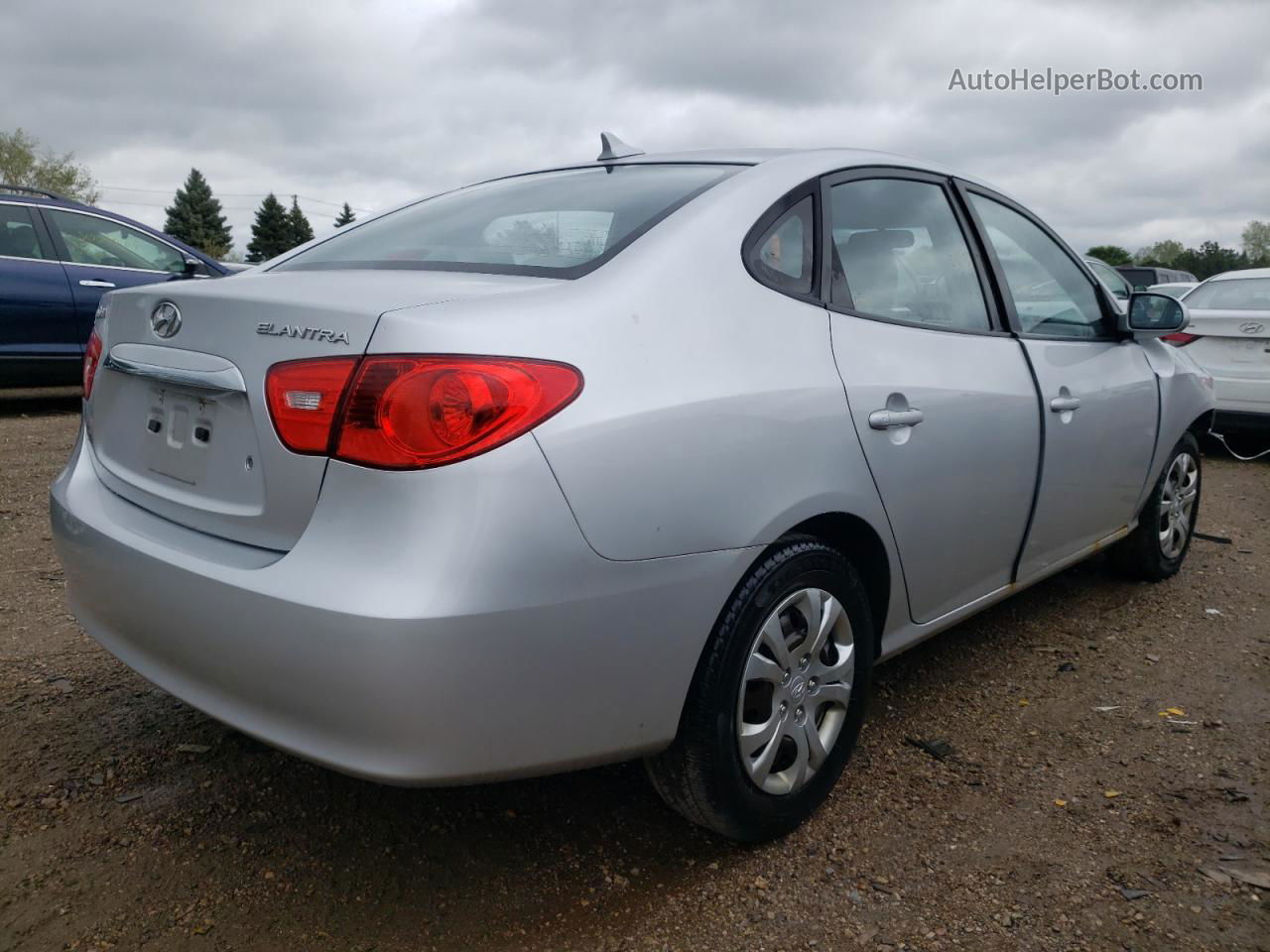 2010 Hyundai Elantra Blue Серебряный vin: KMHDU4AD4AU203185